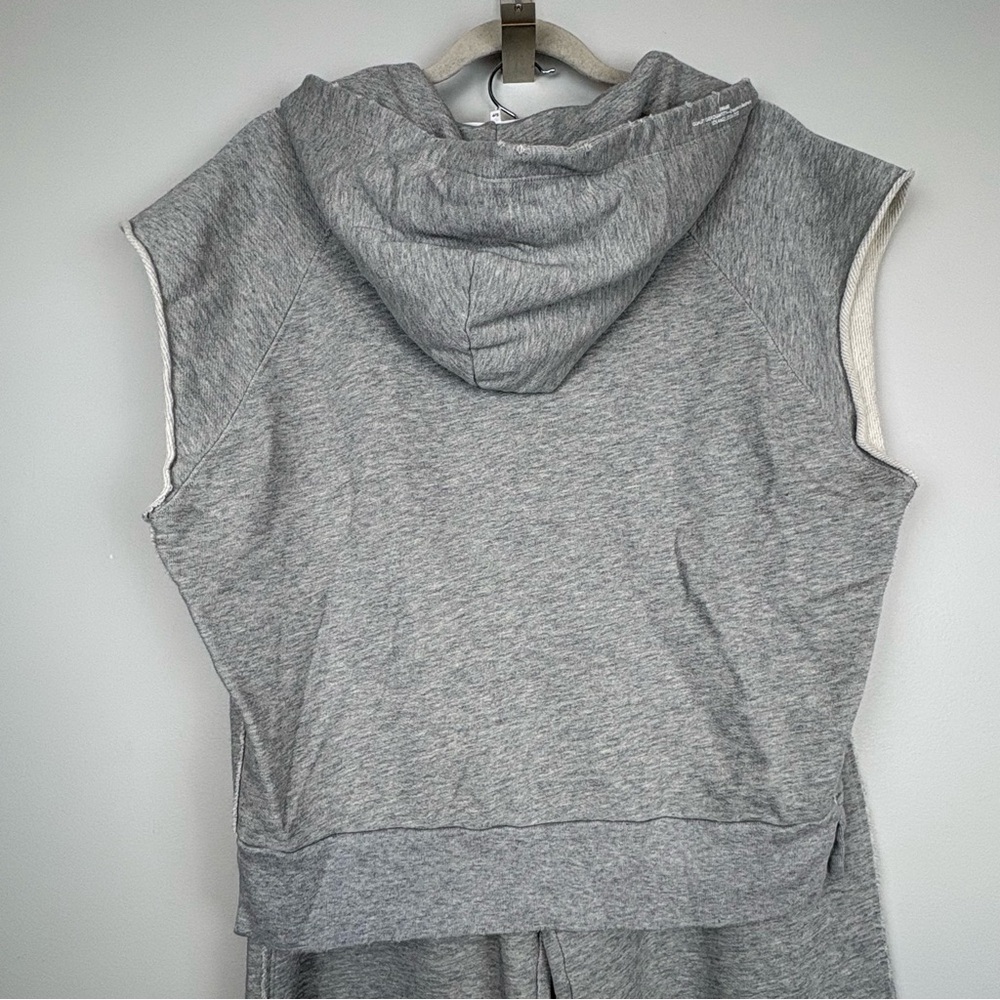 New Frame Denim Short Sleeve Hoodie and Wide Leg Sweatpants Set XS/S Sweatshirt - Picture 5 of 12
